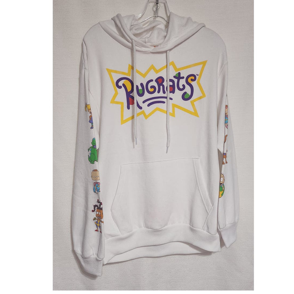 rugrats hoodie white size medium men